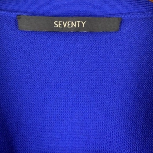 NWOT/NBW Seventy Venezia Royal Blue Men’s Cotton Cardigan Vest. XL - Picture 9 of 9